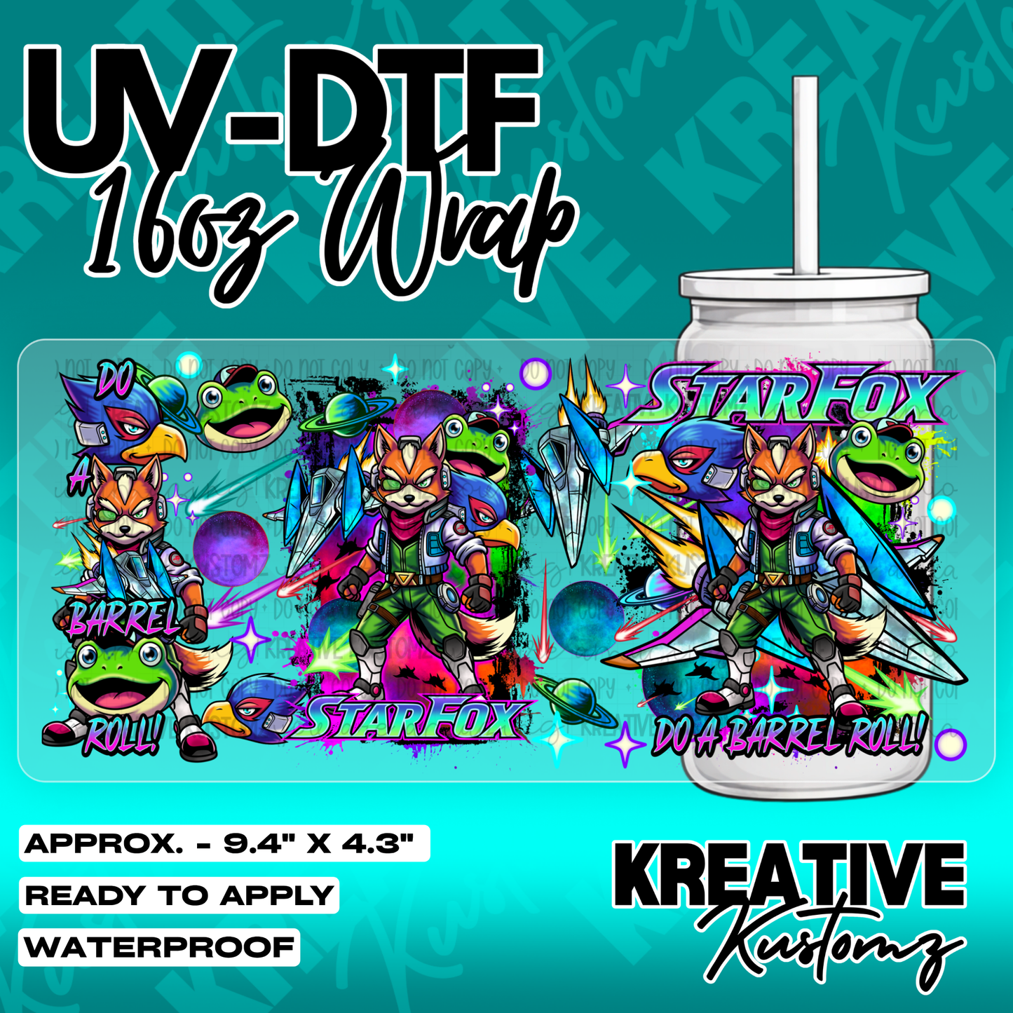 5270 | UV DTF Cup Wrap for 16oz Libbey Glass