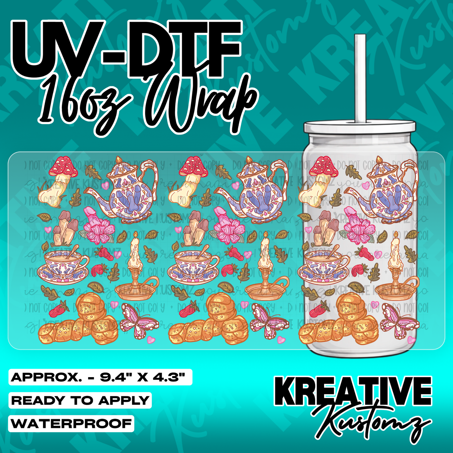 5296 | UV DTF Cup Wrap for 16oz Libbey Glass