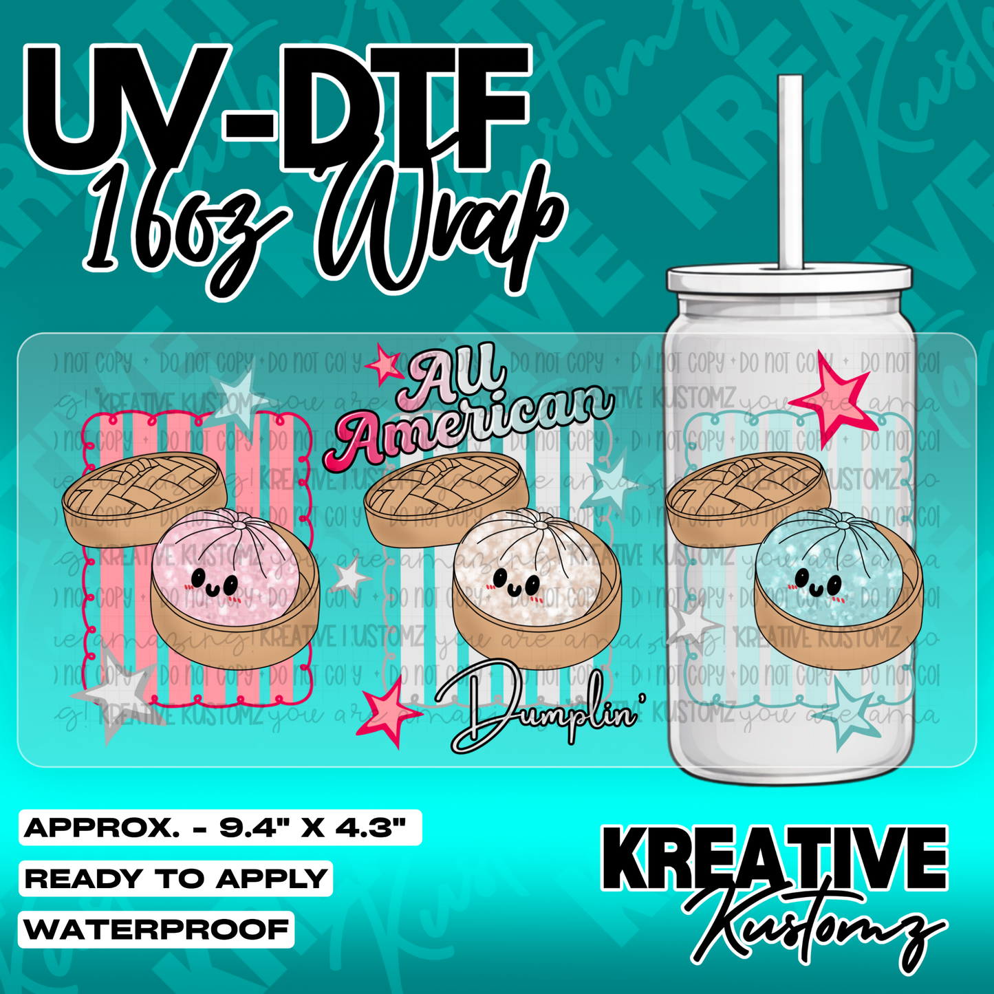 5319 | UV DTF Cup Wrap for 16oz Libbey Glass