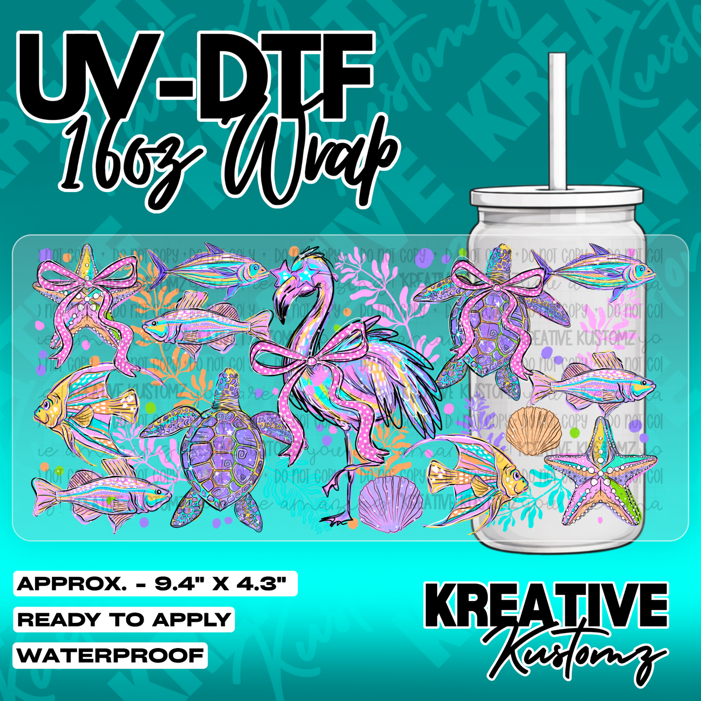 5322 | UV DTF Cup Wrap for 16oz Libbey Glass