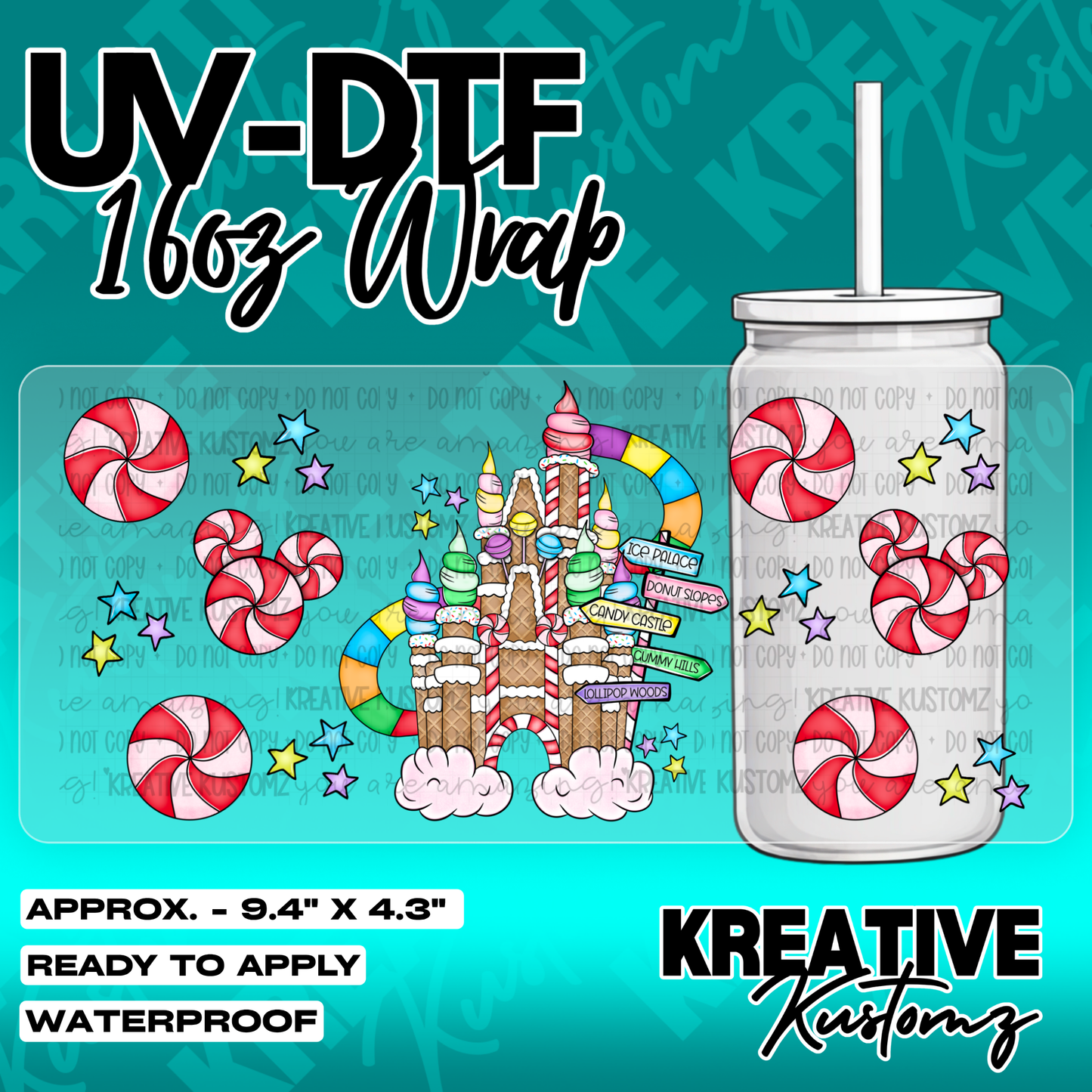5335 | UV DTF Cup Wrap for 16oz Libbey Glass