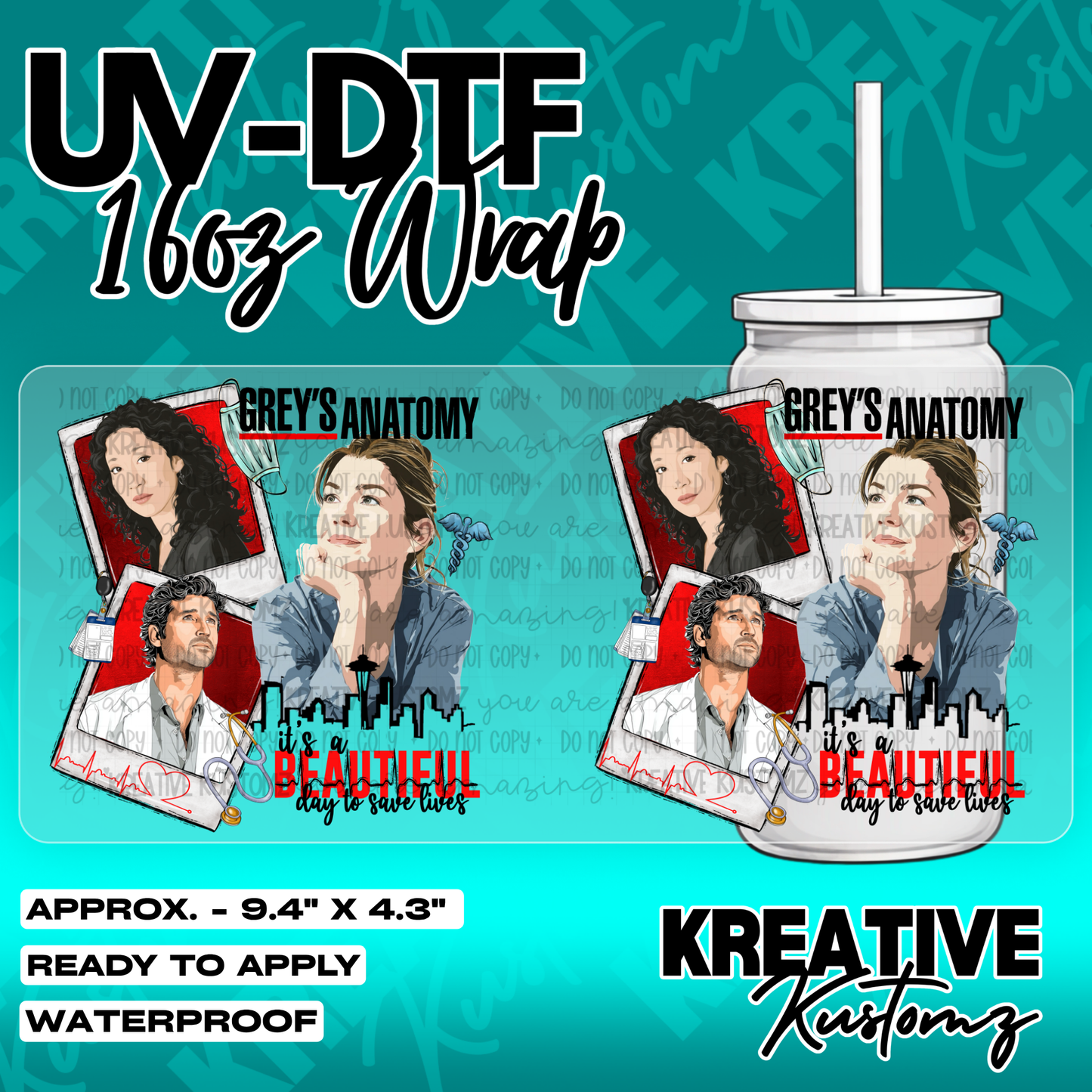 5347 | UV DTF Cup Wrap for 16oz Libbey Glass