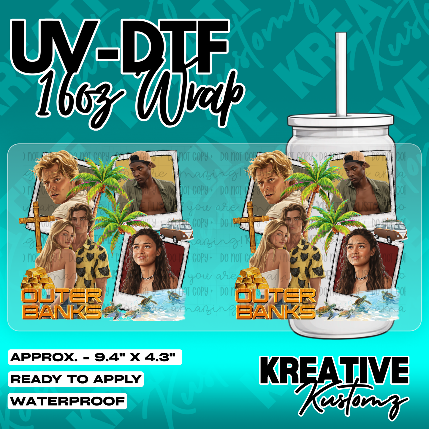 5358 | UV DTF Cup Wrap for 16oz Libbey Glass