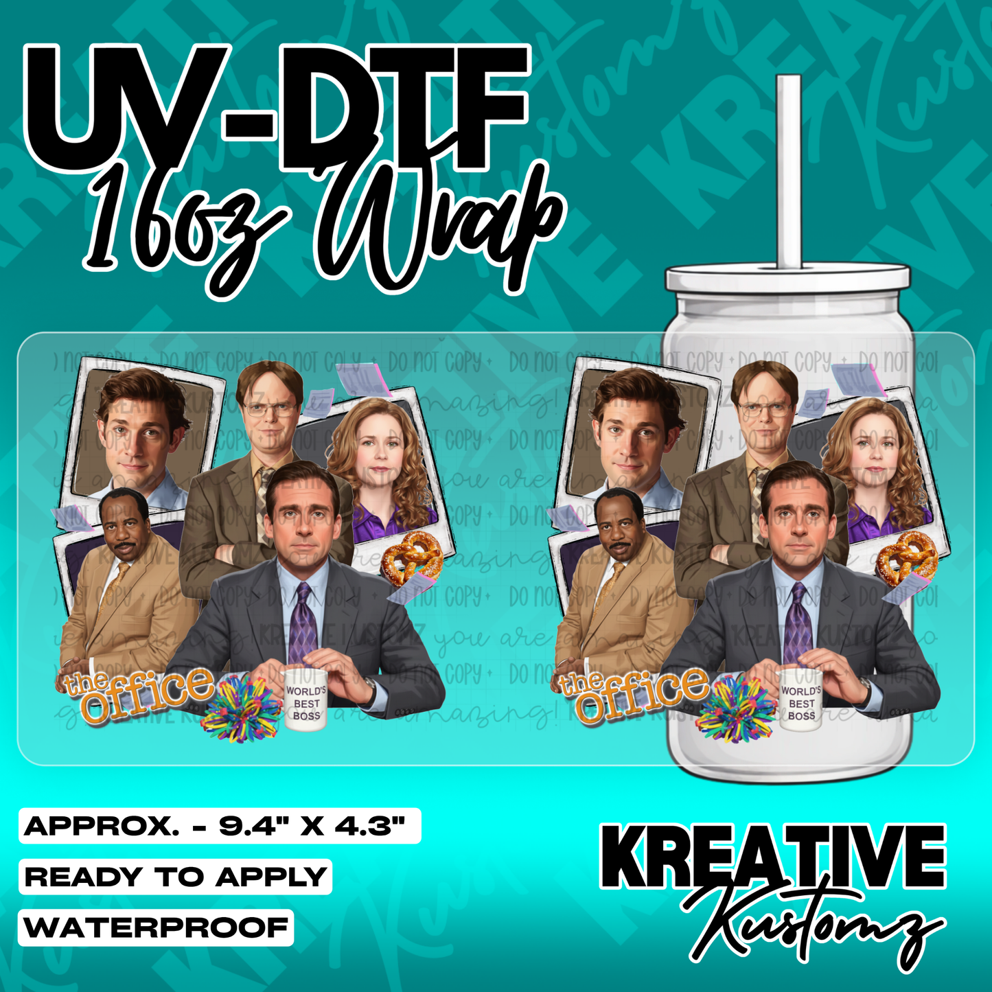 5359 | UV DTF Cup Wrap for 16oz Libbey Glass