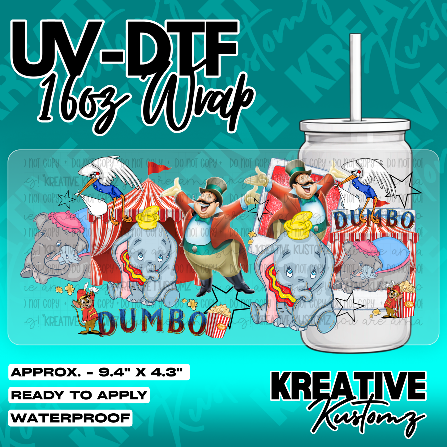 5367 | UV DTF Cup Wrap for 16oz Libbey Glass
