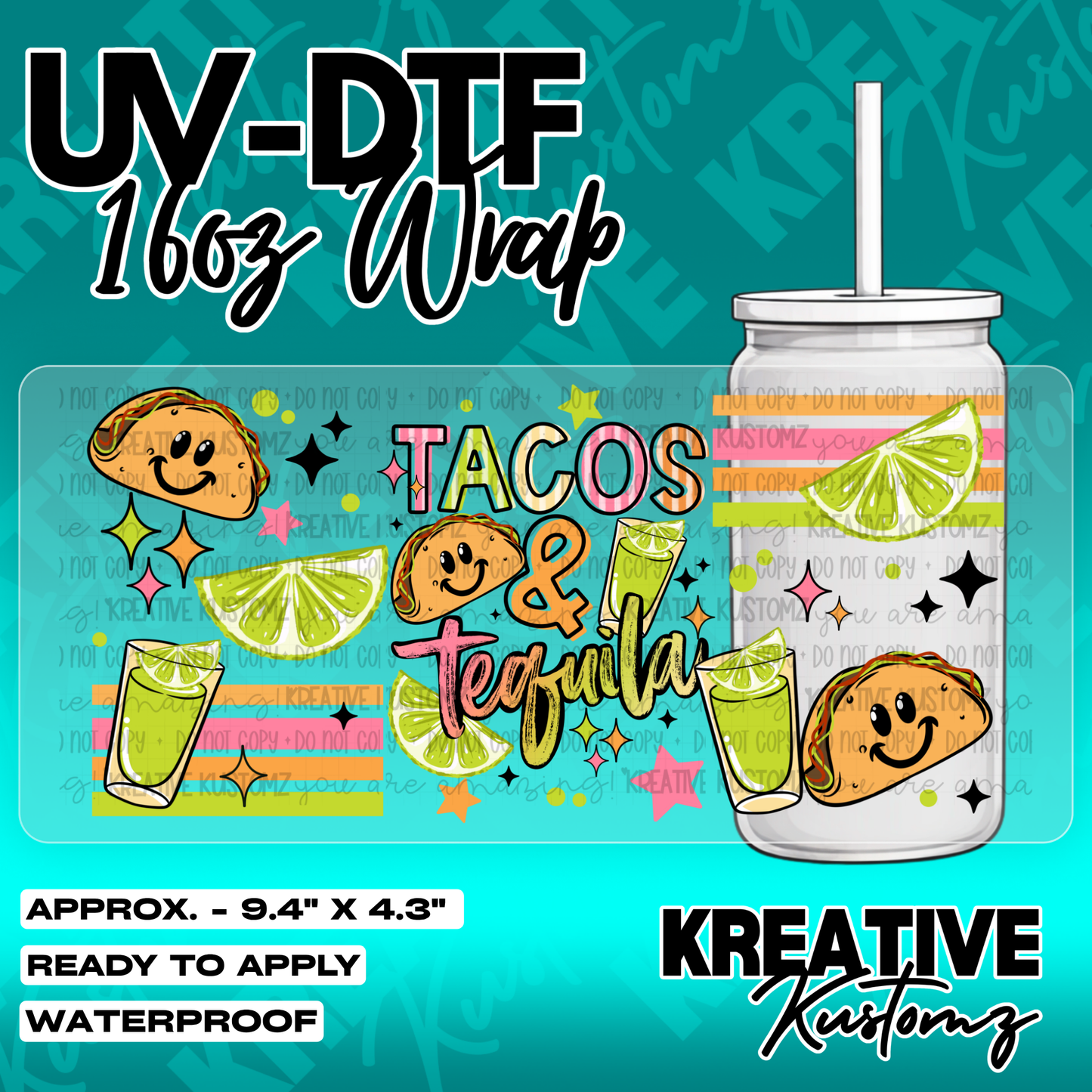 5377 | UV DTF Cup Wrap for 16oz Libbey Glass