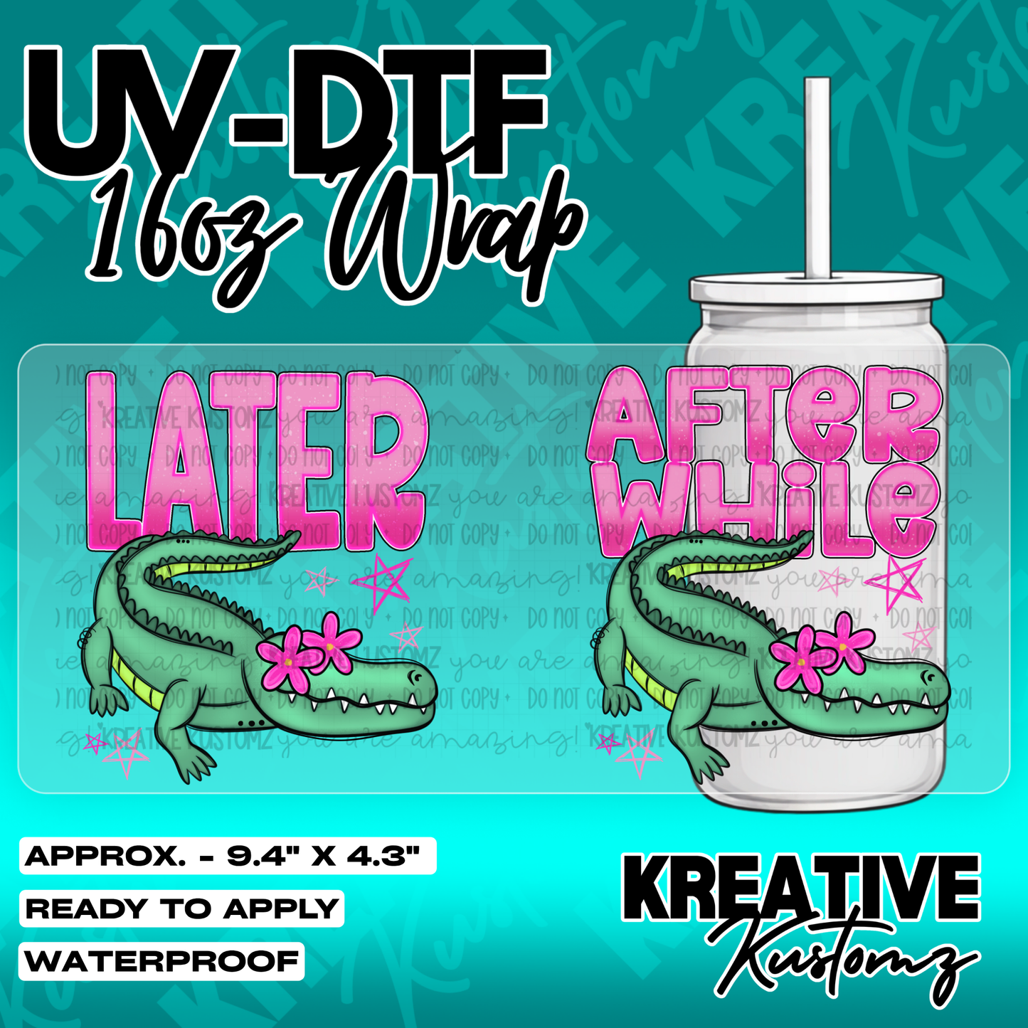 5383 | UV DTF Cup Wrap for 16oz Libbey Glass