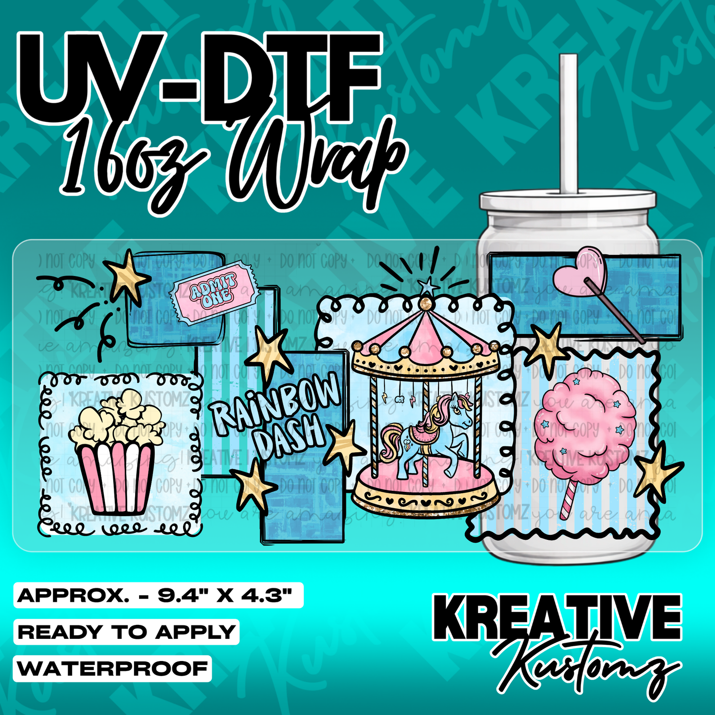 5387 | UV DTF Cup Wrap for 16oz Libbey Glass