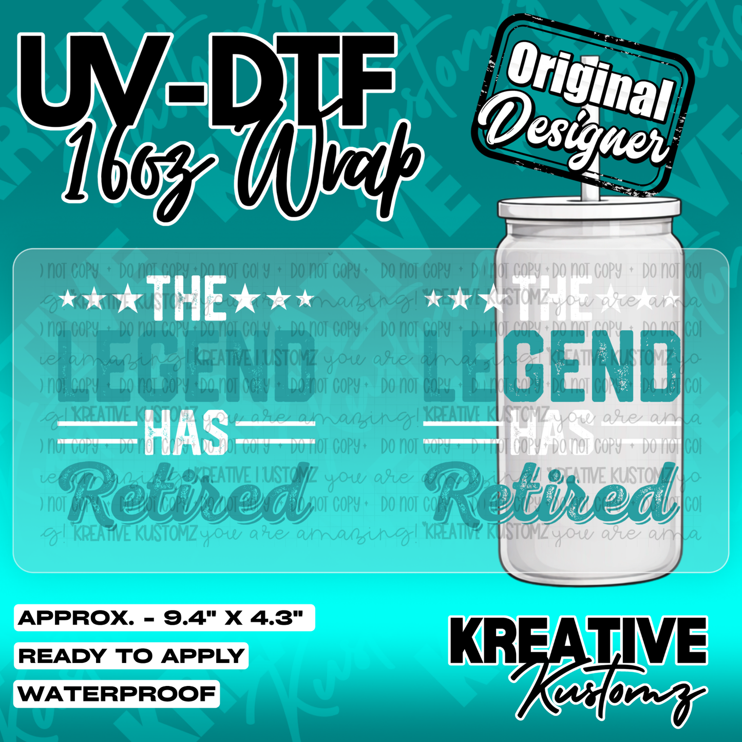 5398 | UV DTF Cup Wrap for 16oz Libbey Glass