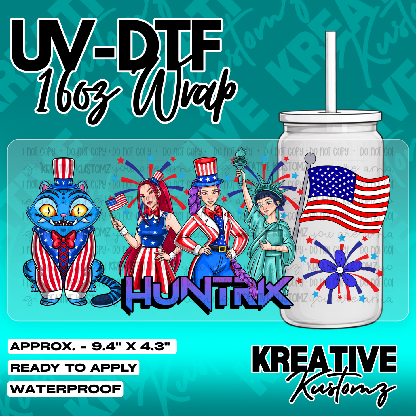 5420 | UV DTF Cup Wrap for 16oz Libbey Glass
