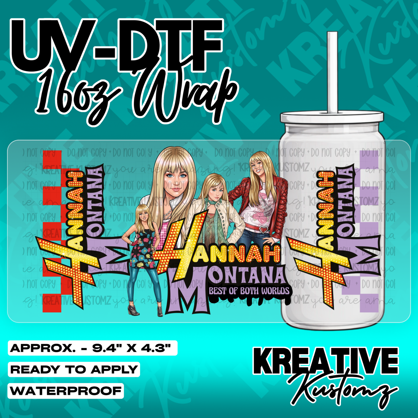 5428 | UV DTF Cup Wrap for 16oz Libbey Glass