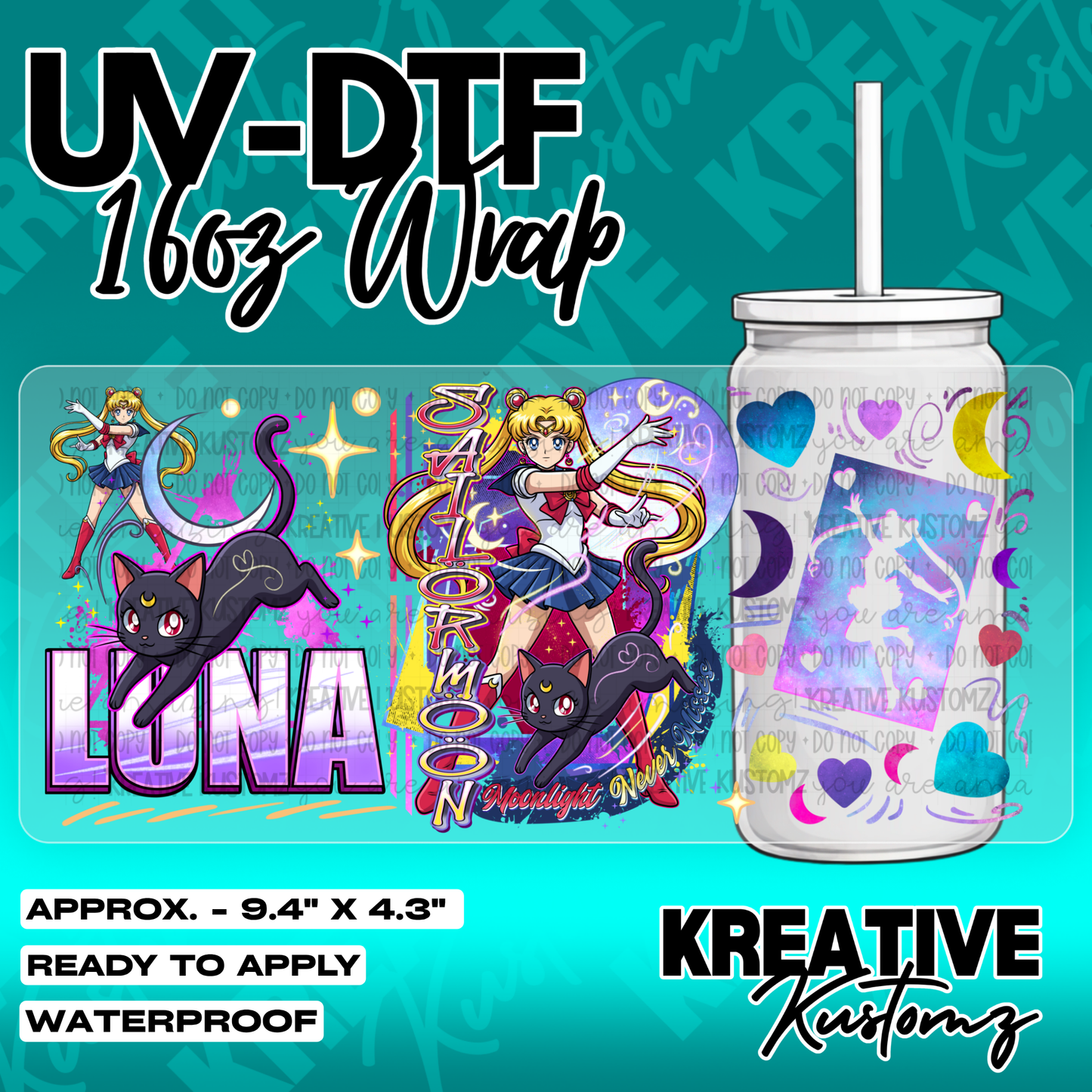5449 | UV DTF Cup Wrap for 16oz Libbey Glass