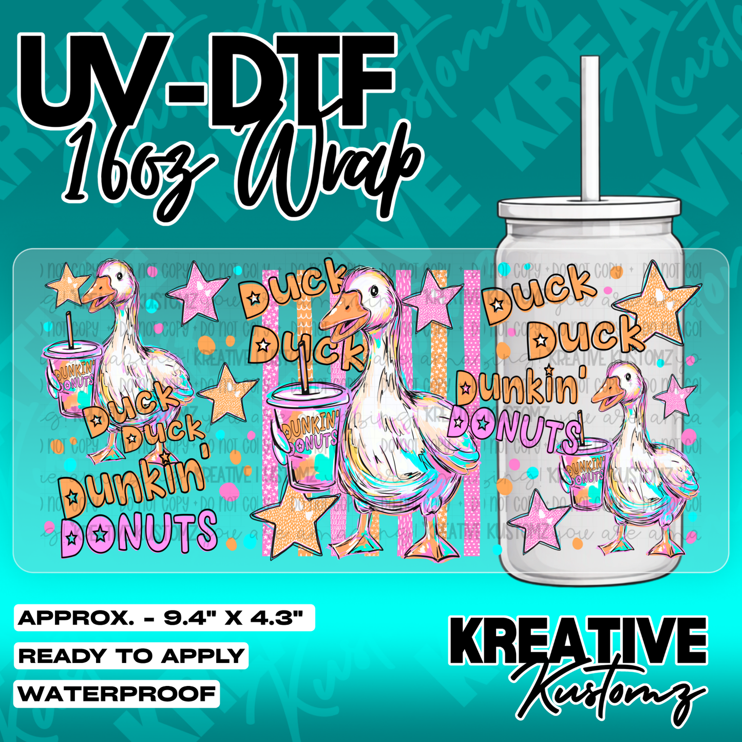 5453 | UV DTF Cup Wrap for 16oz Libbey Glass