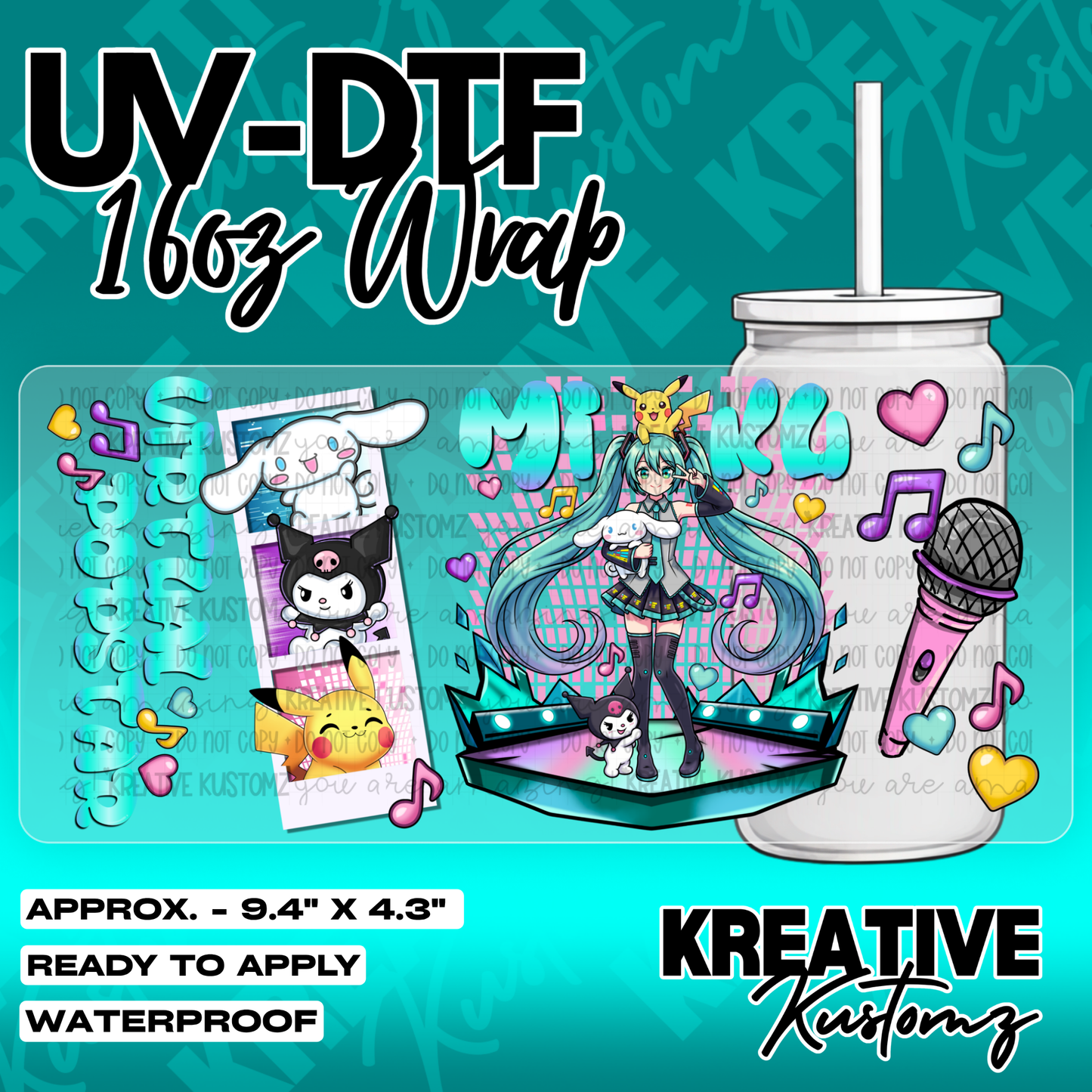 5483 | UV DTF Cup Wrap for 16oz Libbey Glass