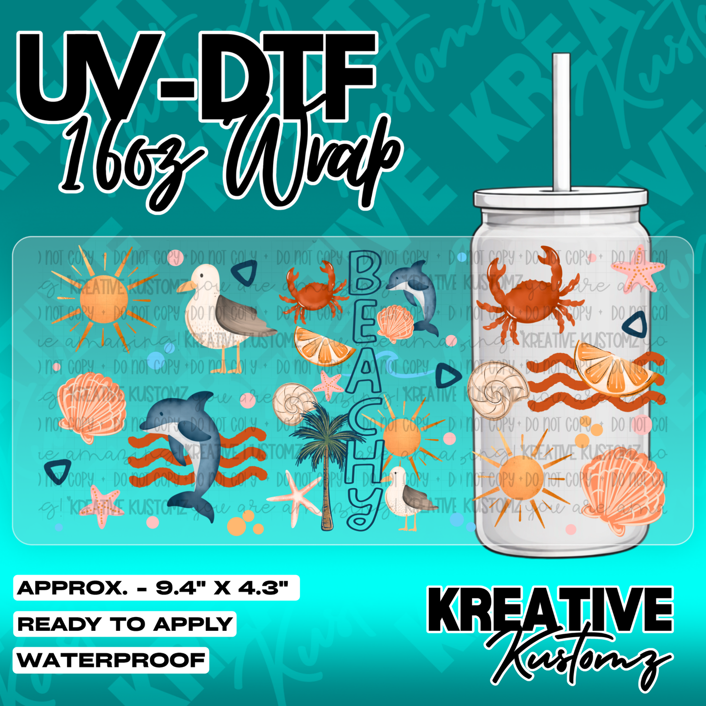 5492 | UV DTF Cup Wrap for 16oz Libbey Glass