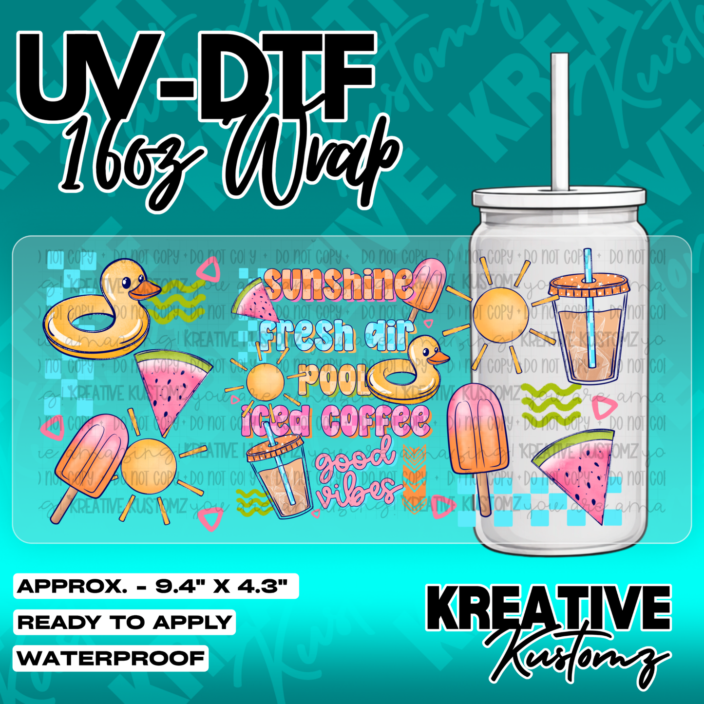 5507 | UV DTF Cup Wrap for 16oz Libbey Glass