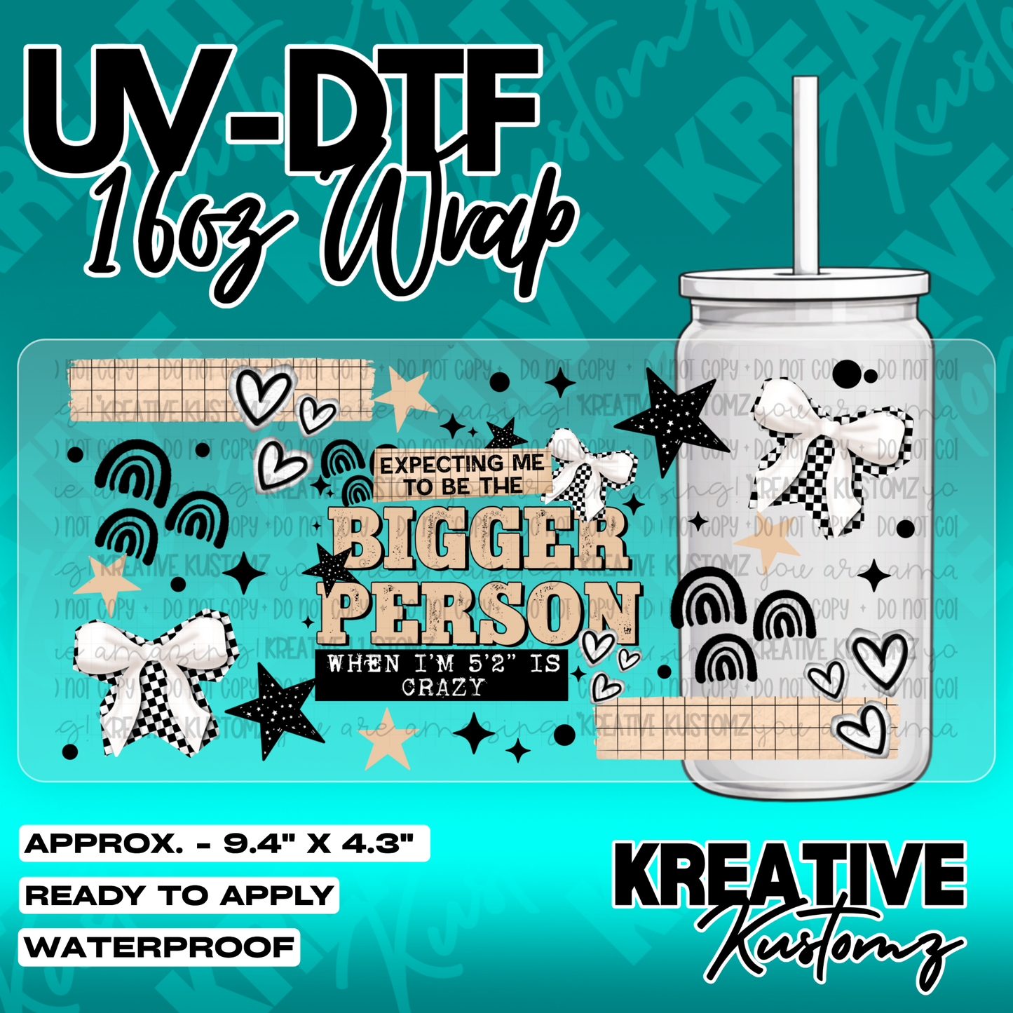 5515 | UV DTF Cup Wrap for 16oz Libbey Glass