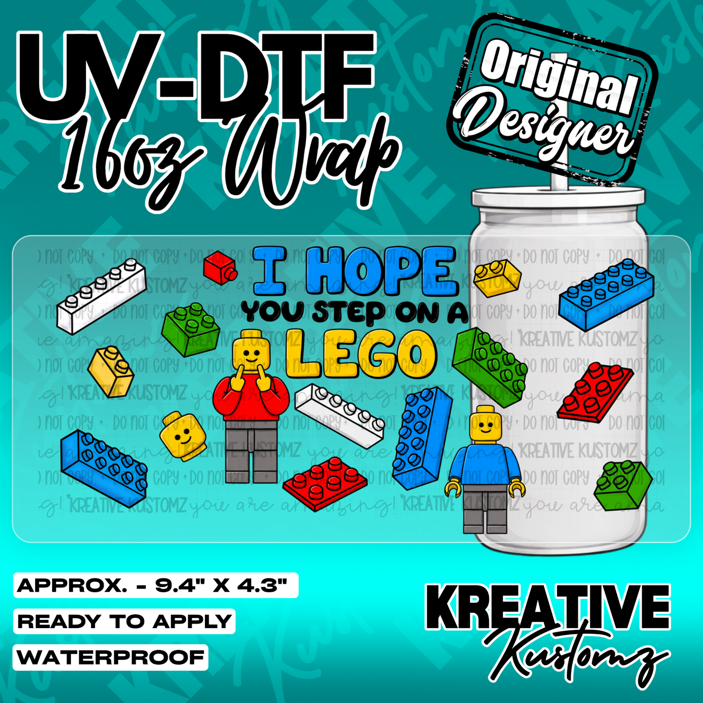 5534 | UV DTF Cup Wrap for 16oz Libbey Glass