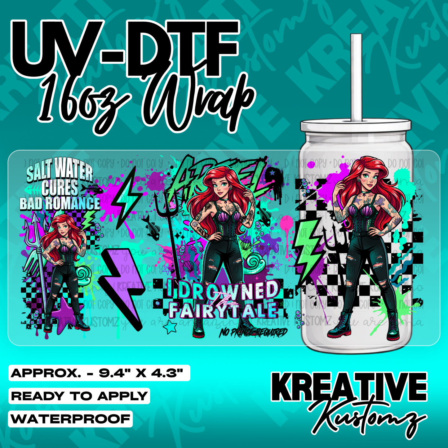 5540 | UV DTF Cup Wrap for 16oz Libbey Glass