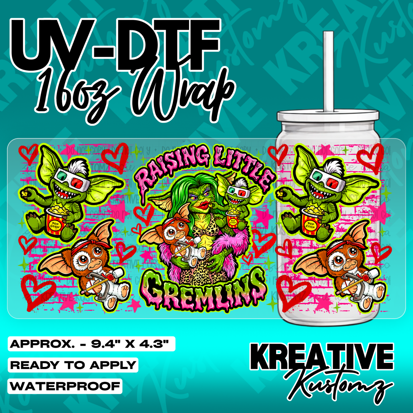5545 | UV DTF Cup Wrap for 16oz Libbey Glass