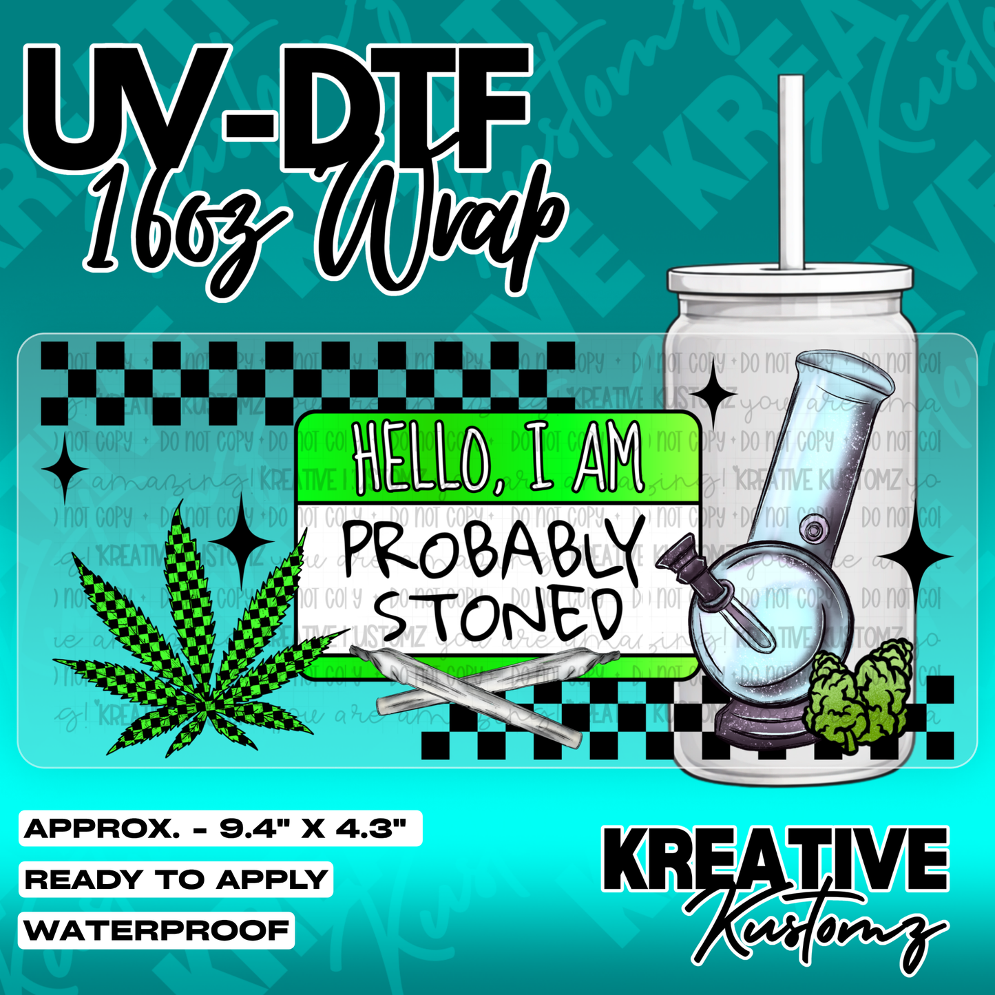 5552 | UV DTF Cup Wrap for 16oz Libbey Glass