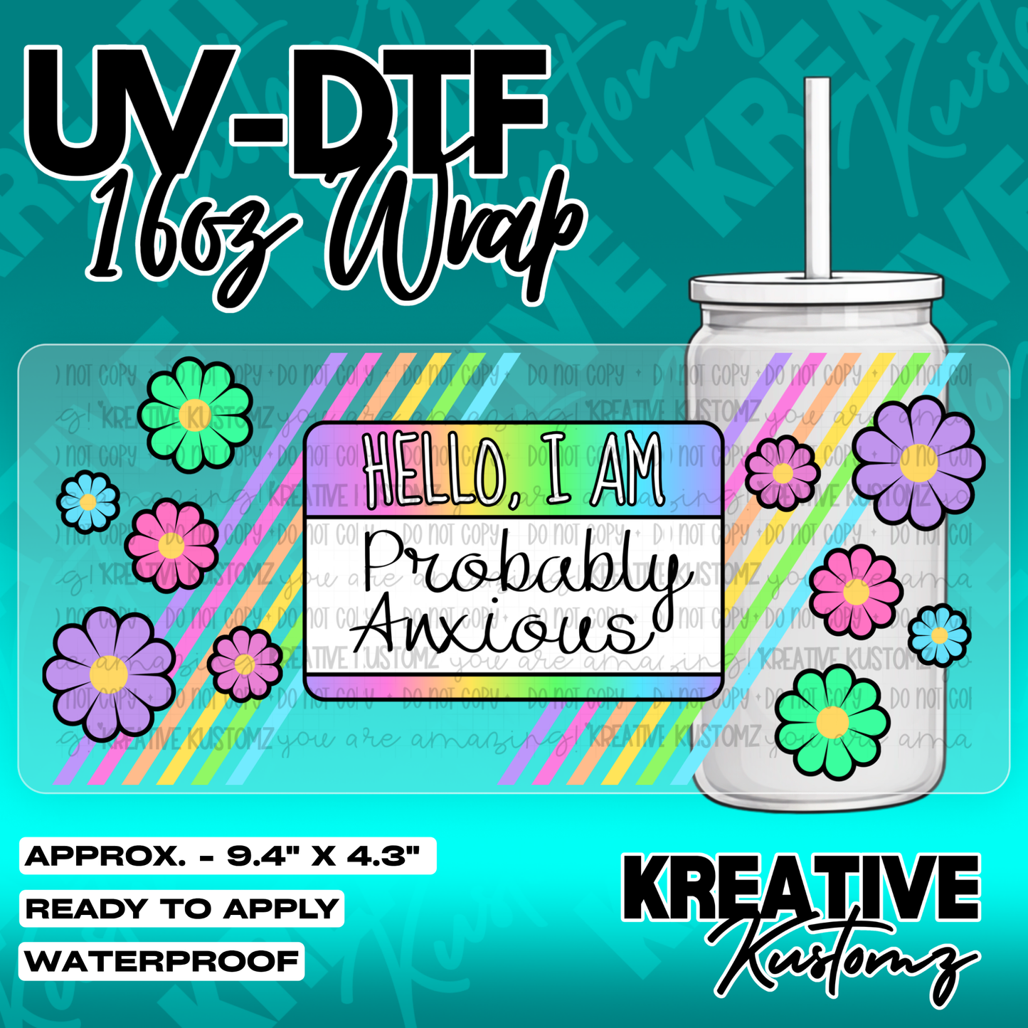 5553 | UV DTF Cup Wrap for 16oz Libbey Glass
