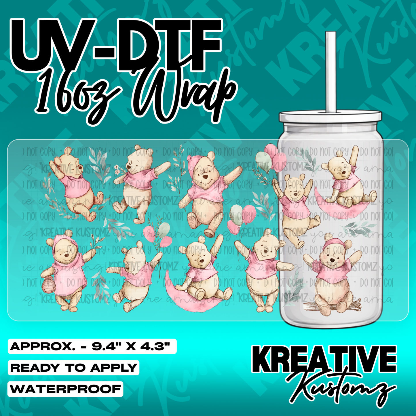 5577 | UV DTF Cup Wrap for 16oz Libbey Glass