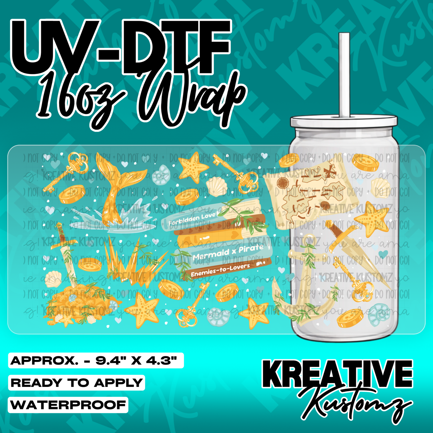 5582 | UV DTF Cup Wrap for 16oz Libbey Glass