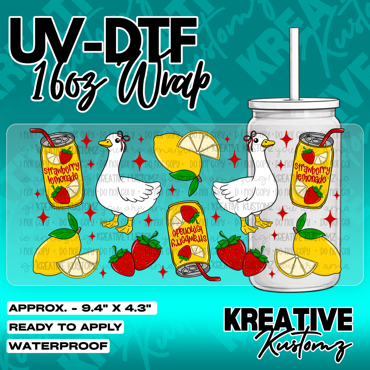 5606 | UV DTF Cup Wrap for 16oz Libbey Glass