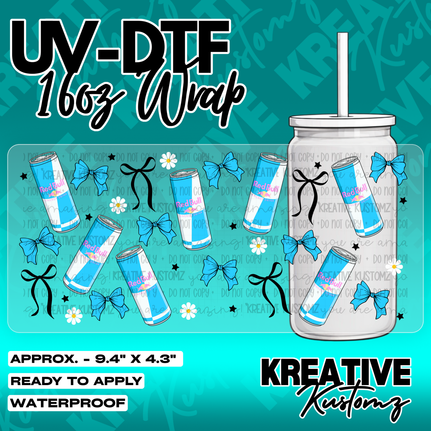 5607 | UV DTF Cup Wrap for 16oz Libbey Glass