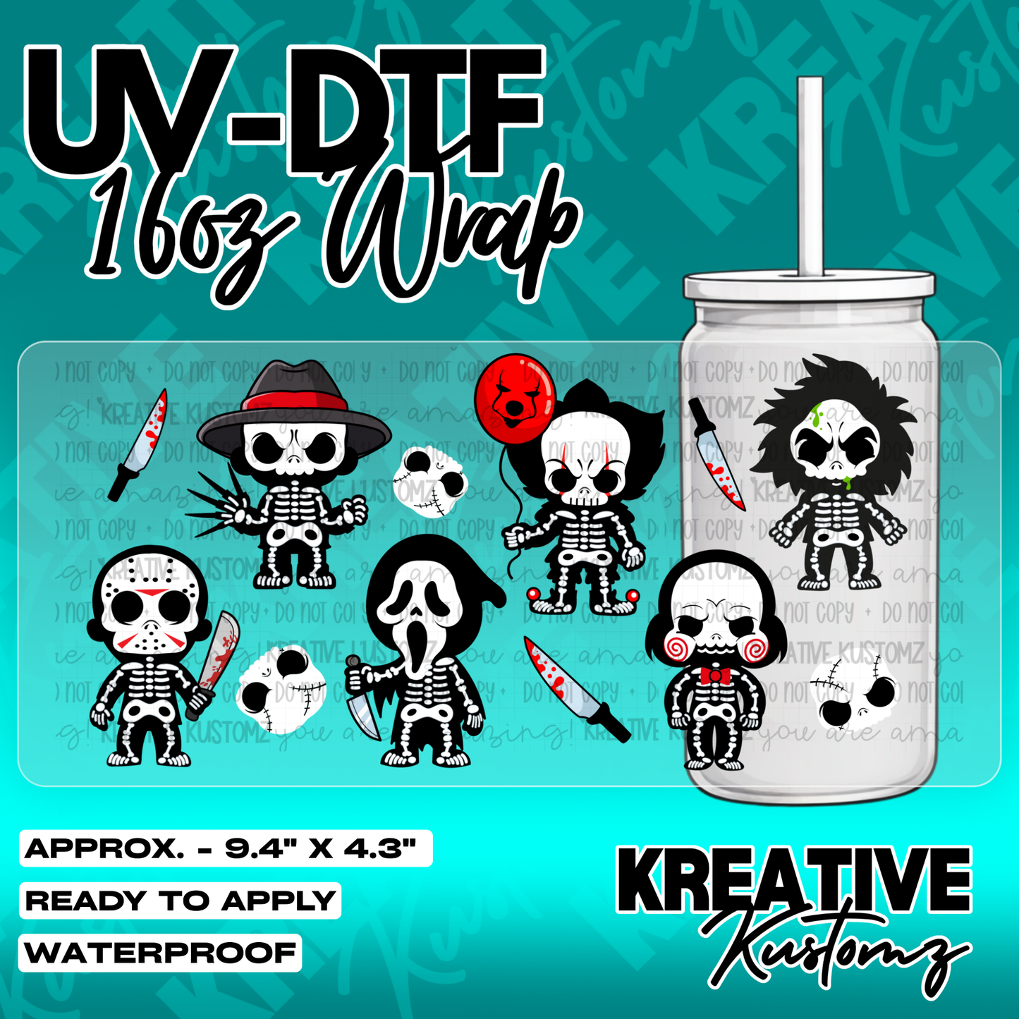 5646 | UV DTF Cup Wrap for 16oz Libbey Glass