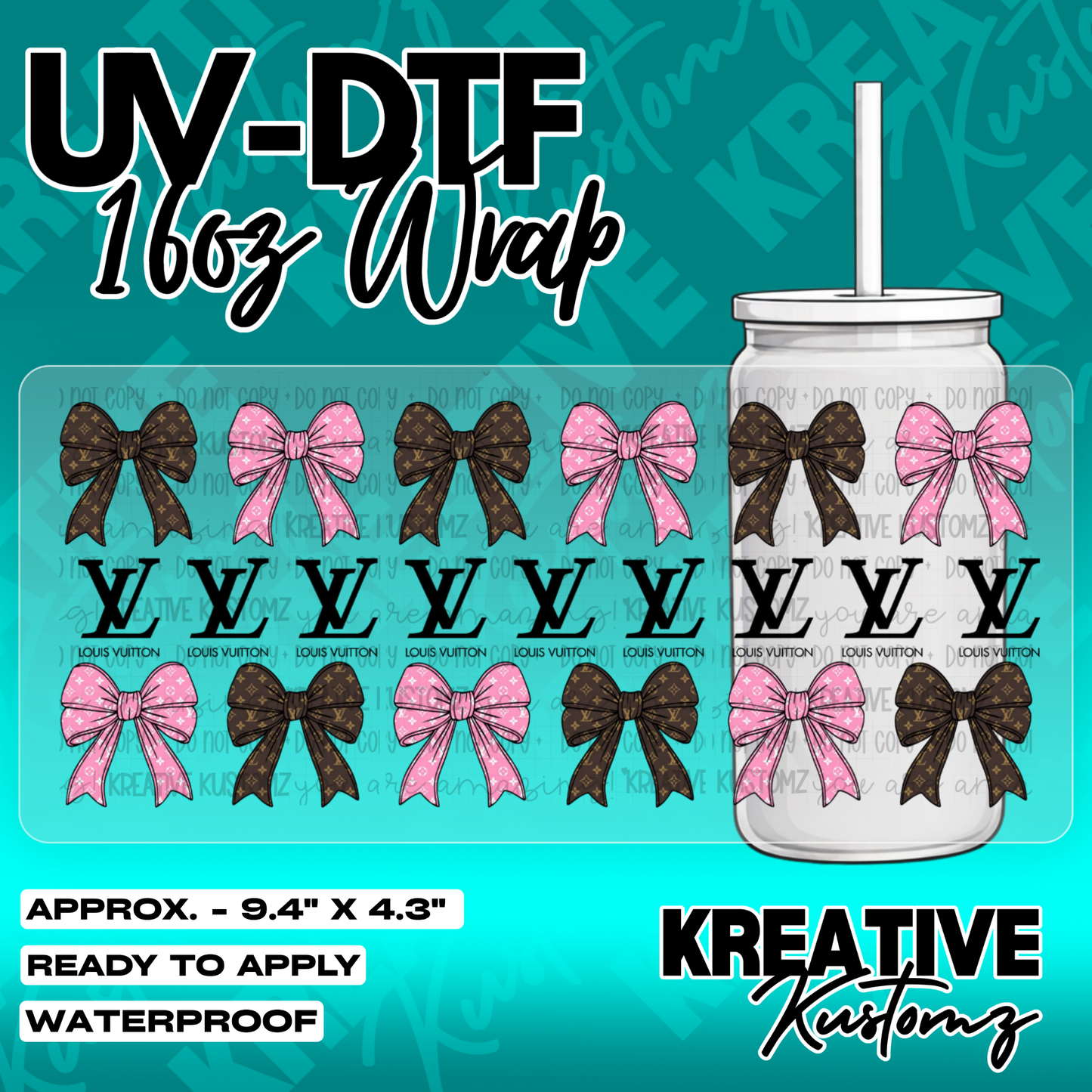 5671 | UV DTF Cup Wrap for 16oz Libbey Glass
