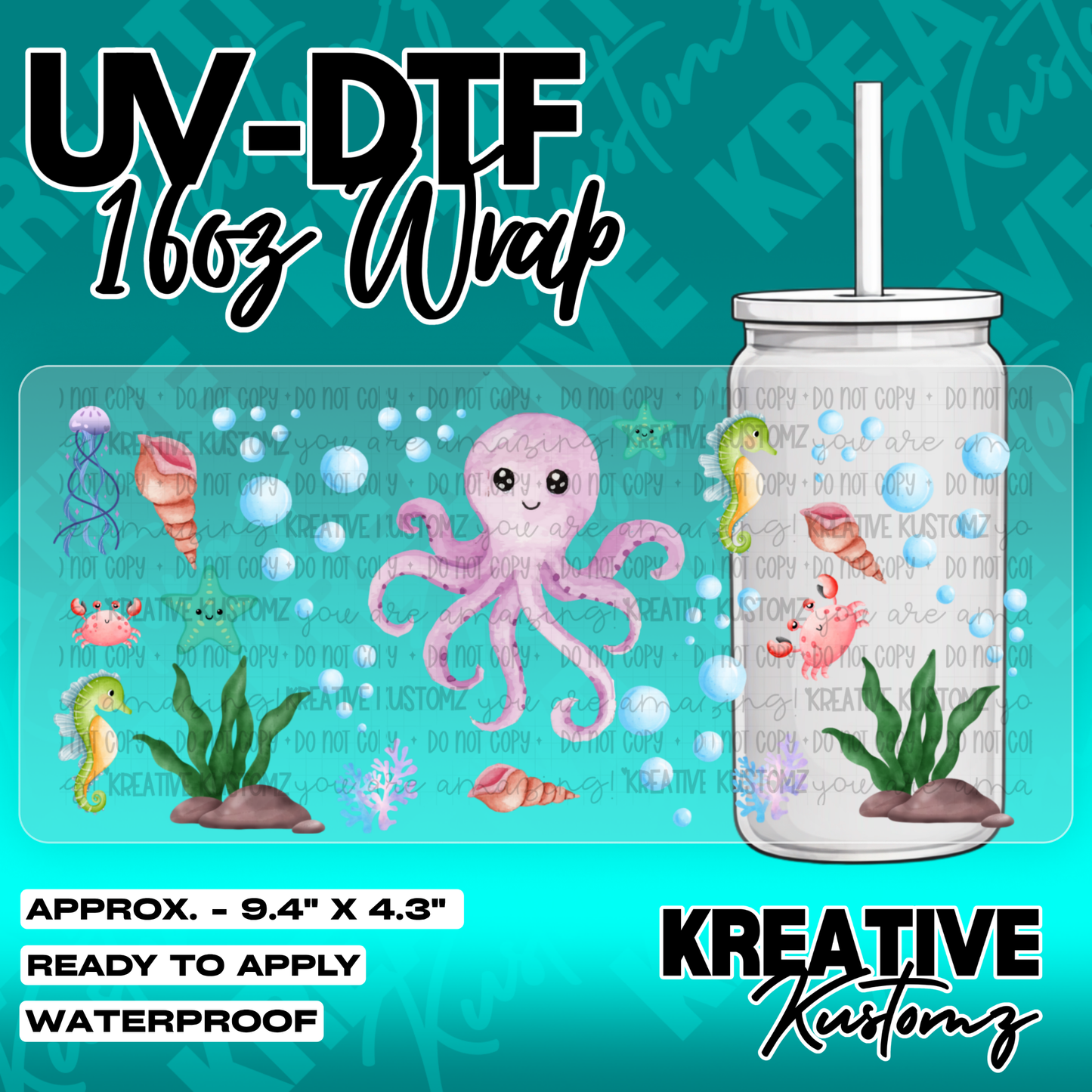 5683 | UV DTF Cup Wrap for 16oz Libbey Glass