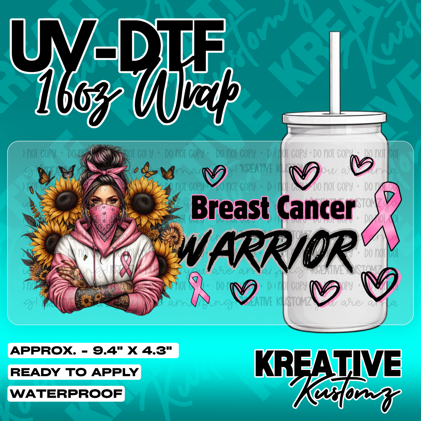5740 | UV DTF Cup Wrap for 16oz Libbey Glass