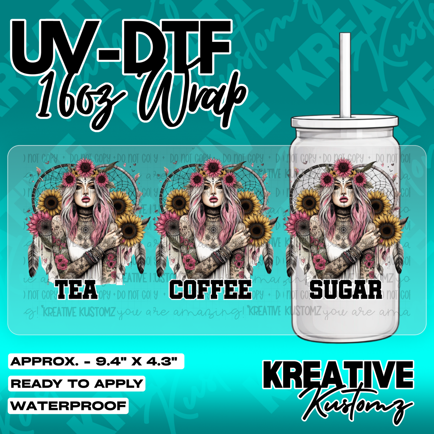 5766 | UV DTF Cup Wrap for 16oz Libbey Glass