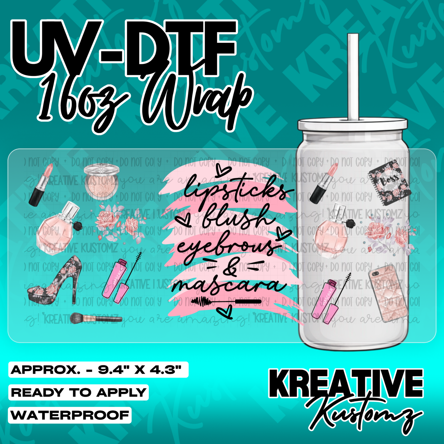 5771 | UV DTF Cup Wrap for 16oz Libbey Glass