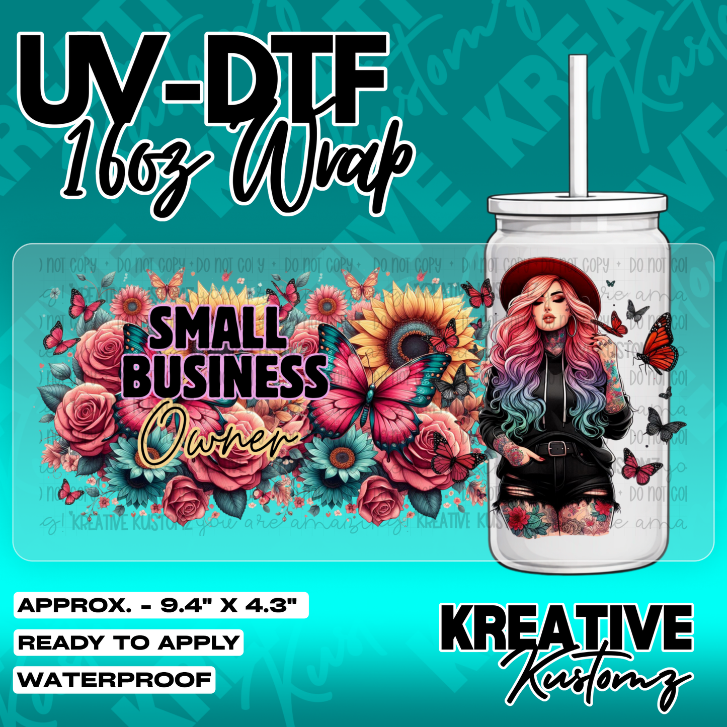 5799 | UV DTF Cup Wrap for 16oz Libbey Glass