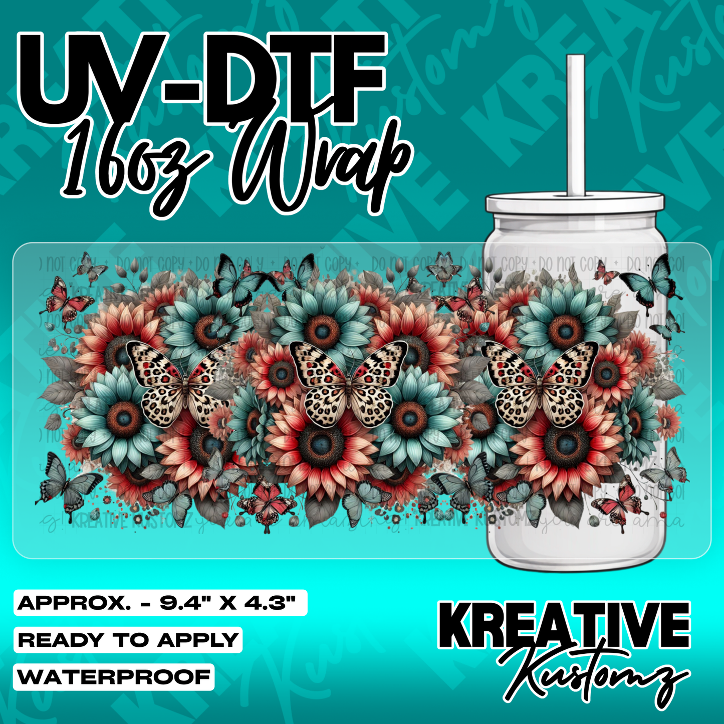 5826 | UV DTF Cup Wrap for 16oz Libbey Glass