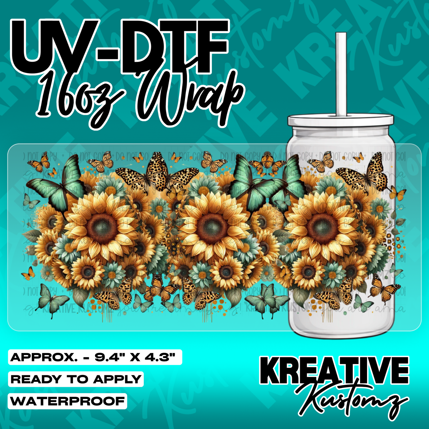 5833 | UV DTF Cup Wrap for 16oz Libbey Glass