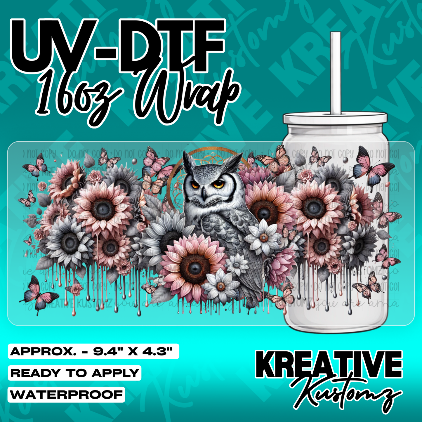 5887 | UV DTF Cup Wrap for 16oz Libbey Glass
