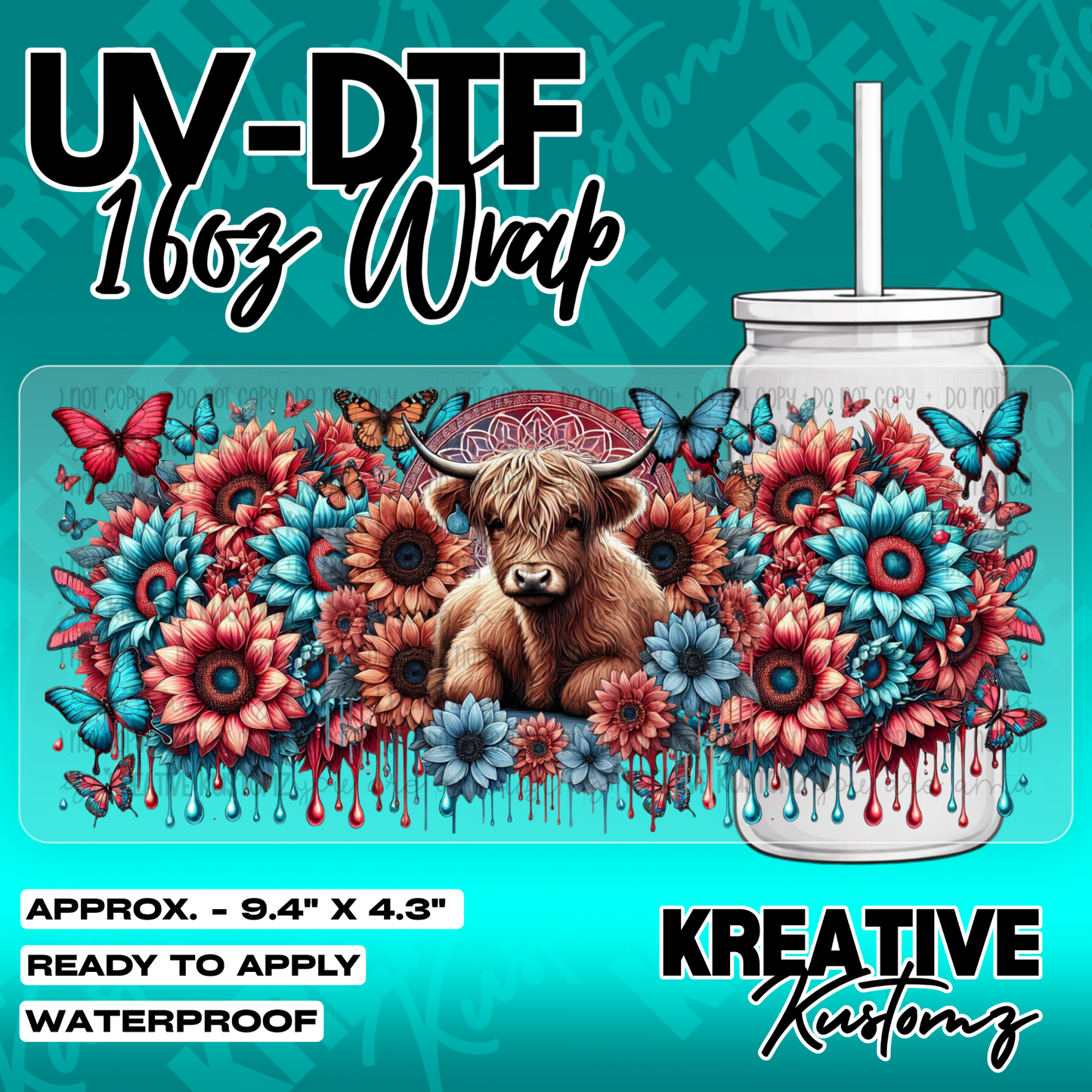 5895 | UV DTF Cup Wrap for 16oz Libbey Glass