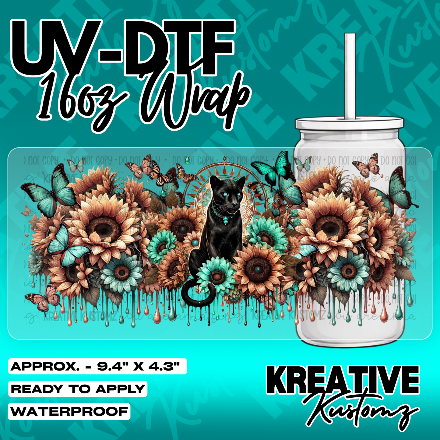 5914 | UV DTF Cup Wrap for 16oz Libbey Glass