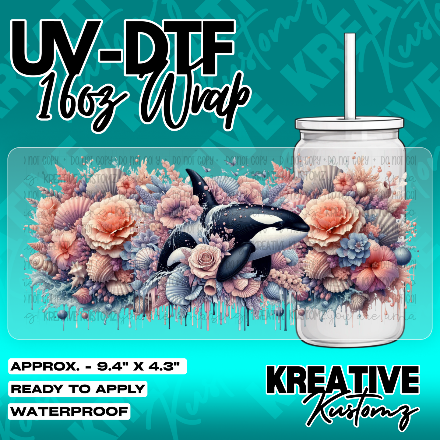 5952 | UV DTF Cup Wrap for 16oz Libbey Glass
