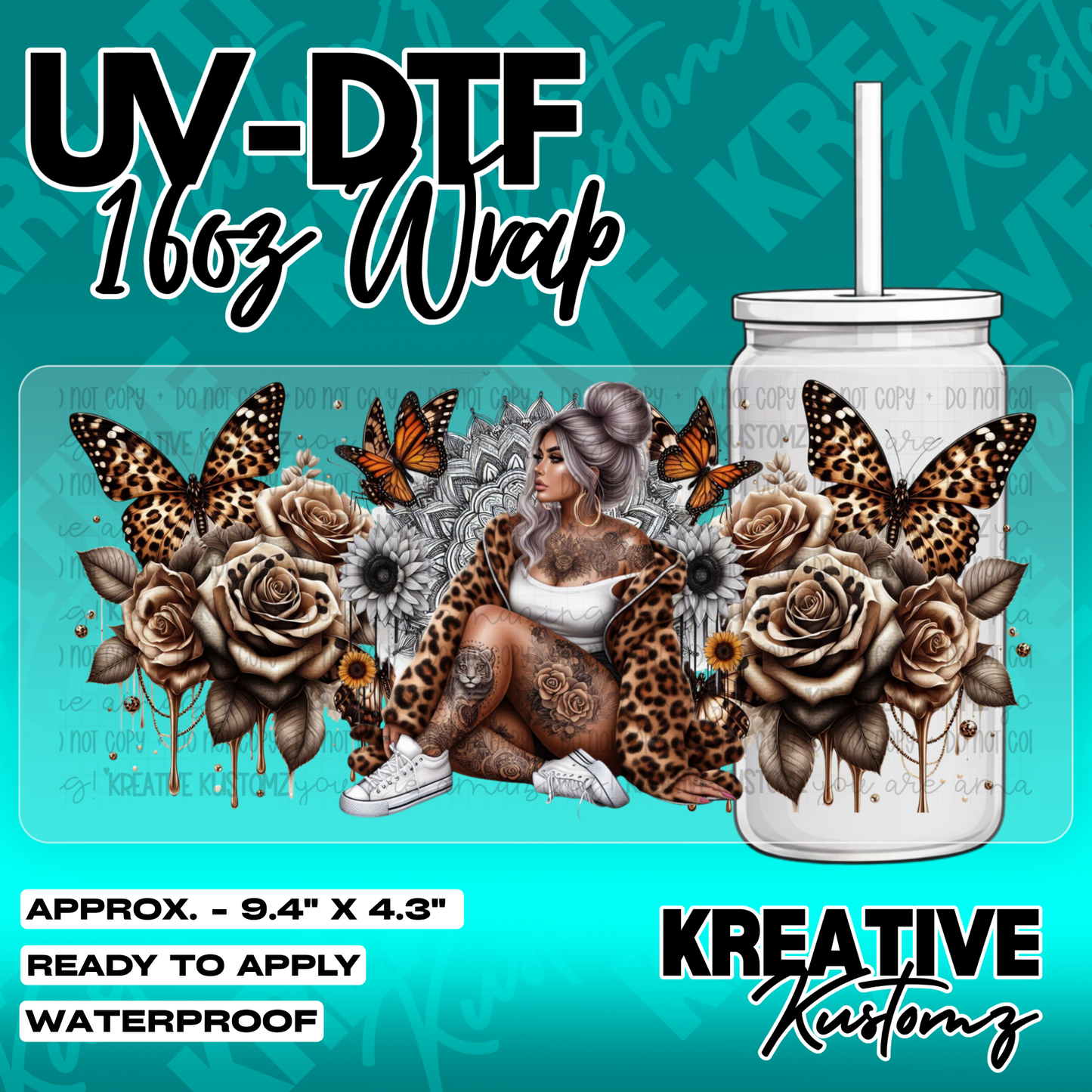 5960 | UV DTF Cup Wrap for 16oz Libbey Glass