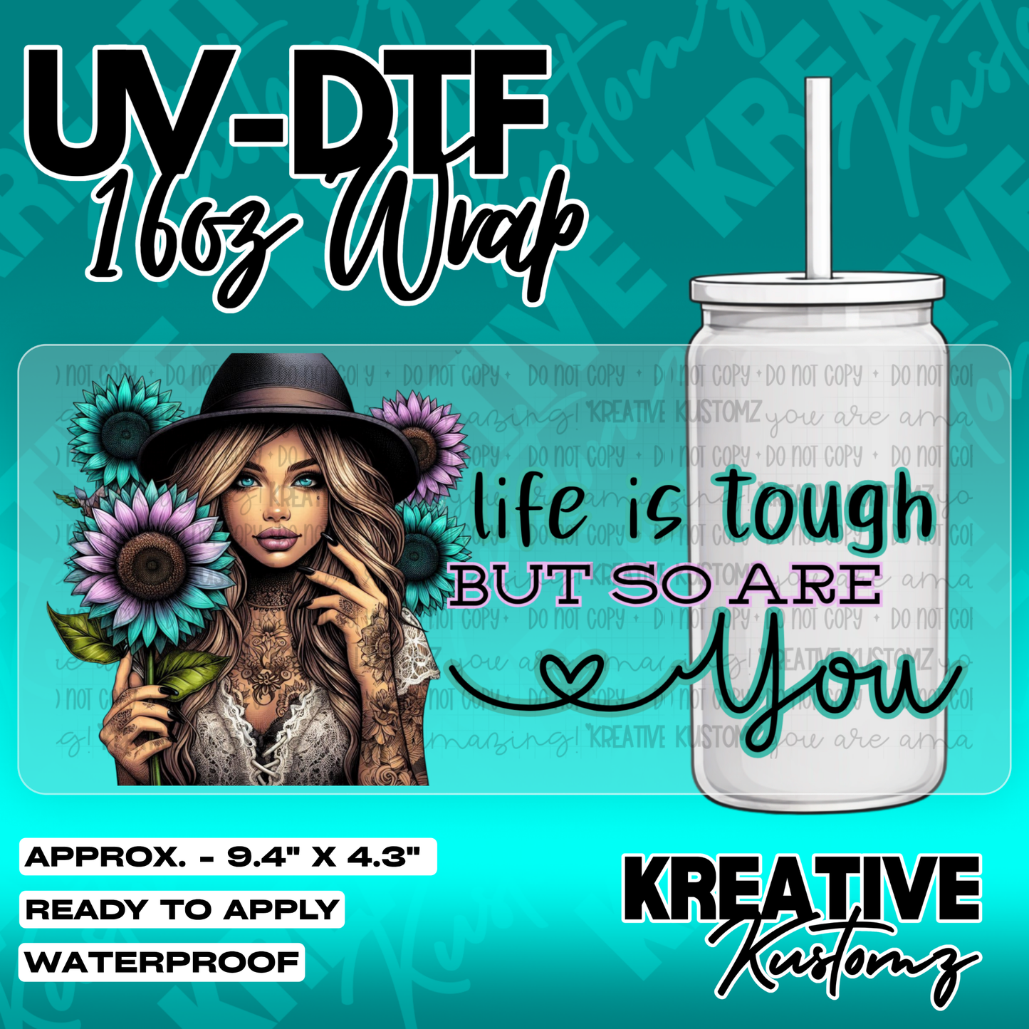 5987 | UV DTF Cup Wrap for 16oz Libbey Glass