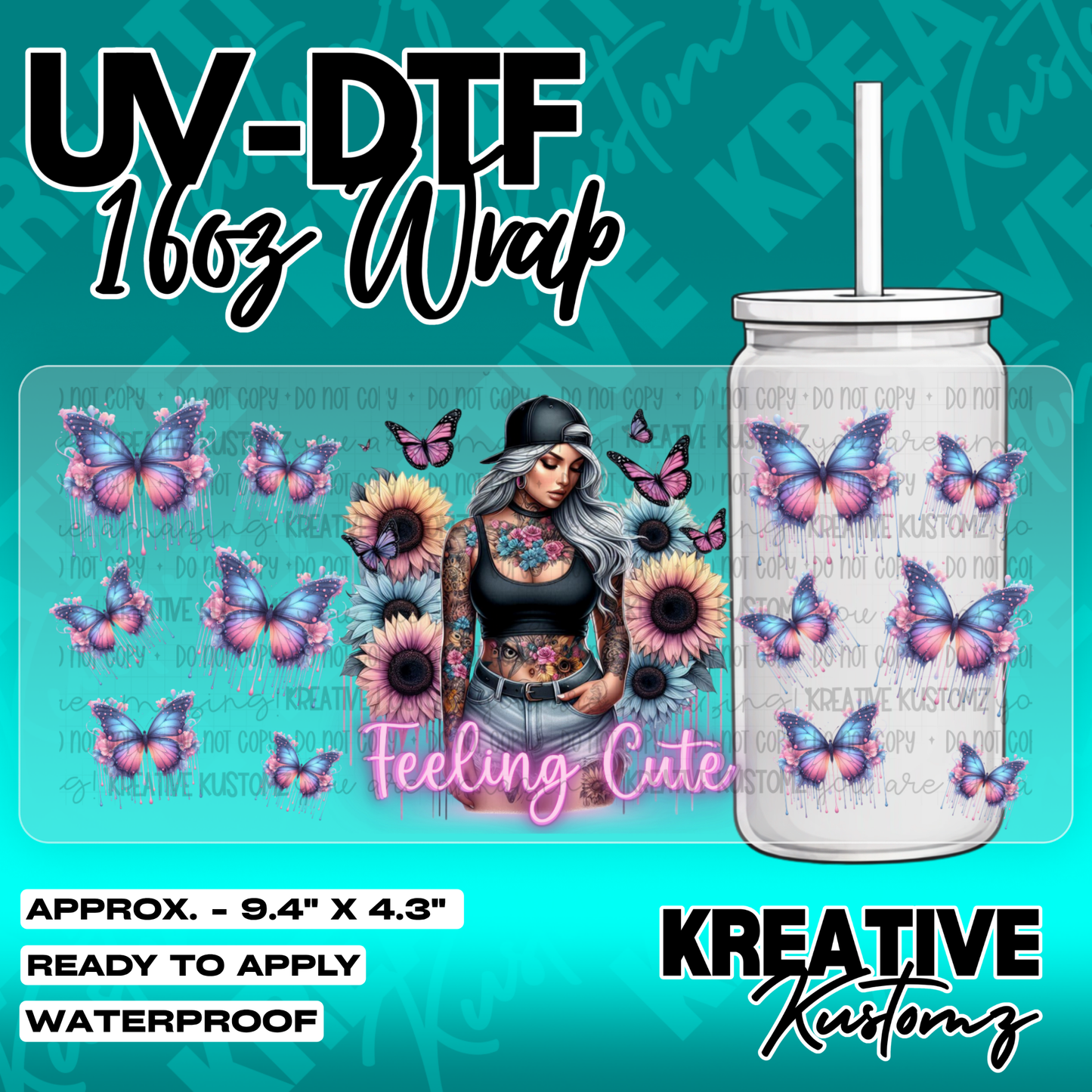 5998 | UV DTF Cup Wrap for 16oz Libbey Glass