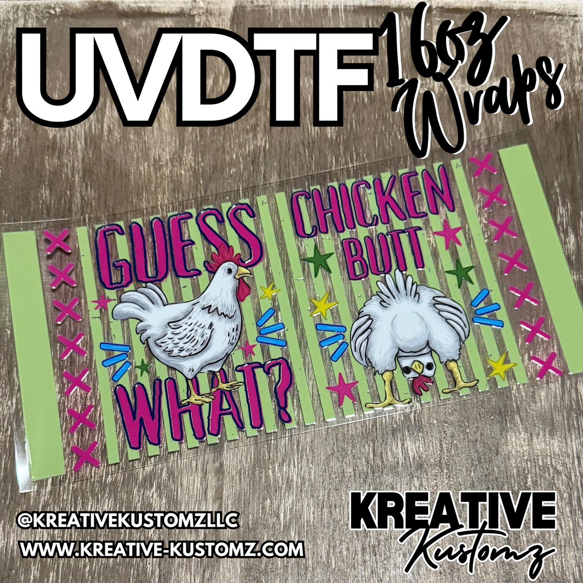 1523 | RTS | UV DTF Cup Wrap for 16oz Libbey Glass