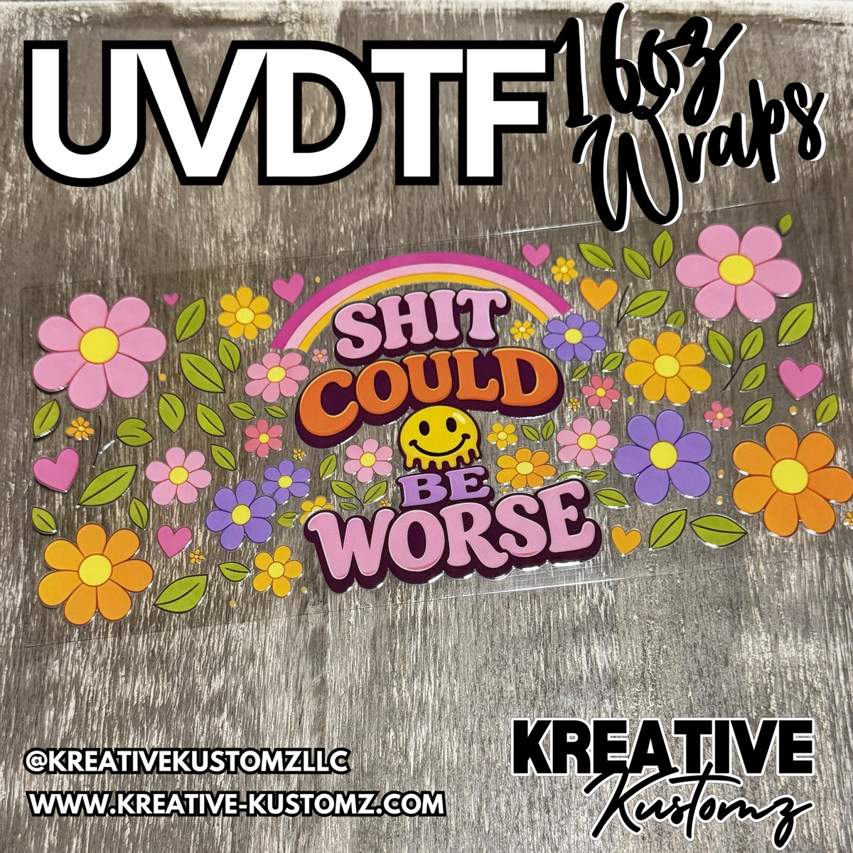 1511 | RTS | UV DTF Cup Wrap for 16oz Libbey Glass