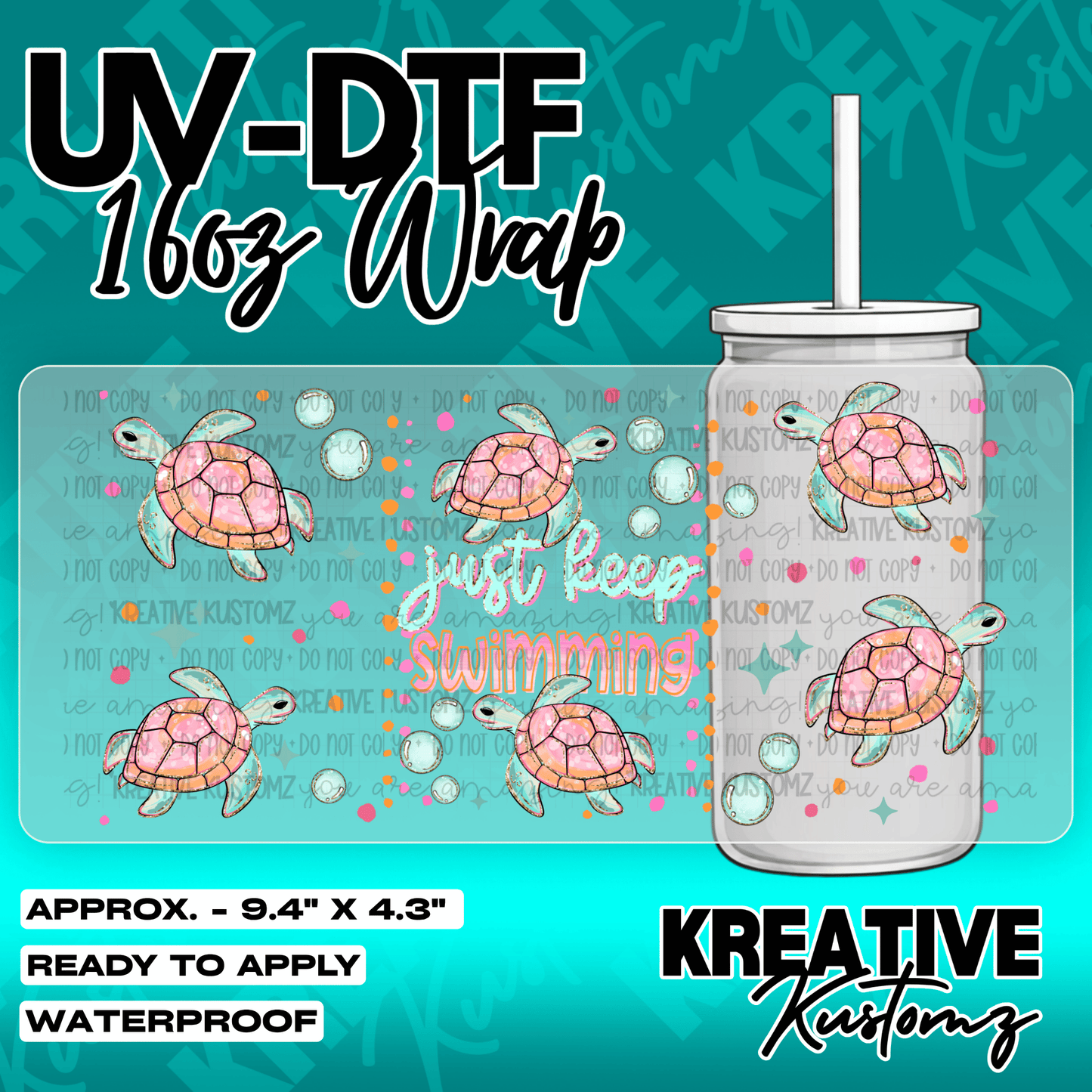 6028 | UV DTF Cup Wrap for 16oz Libbey Glass