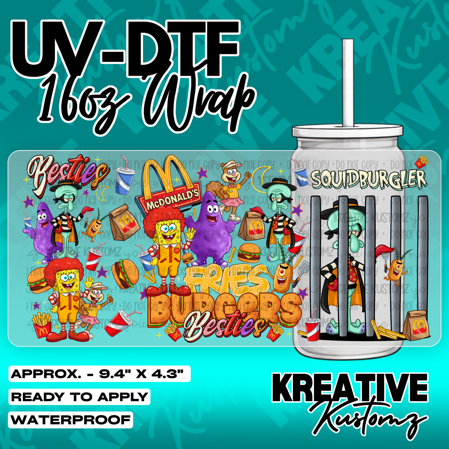 6075 | UV DTF Cup Wrap for 16oz Libbey Glass